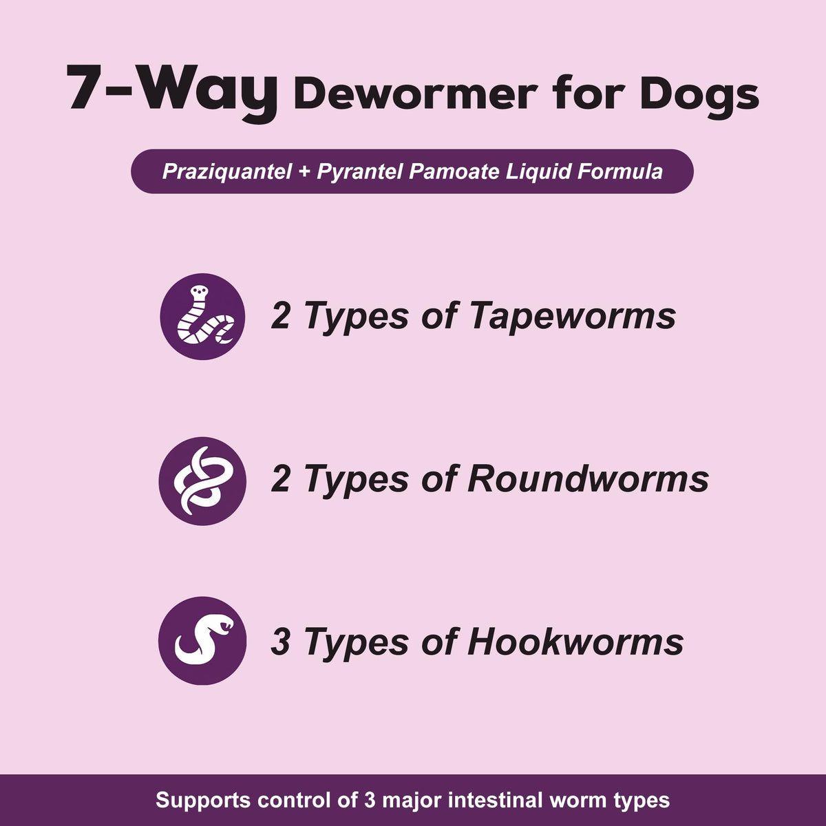 Dog Dewormer Liquid Formula with Praziquantel & Pyrantel Pamoate, 3.38 fl oz R80461