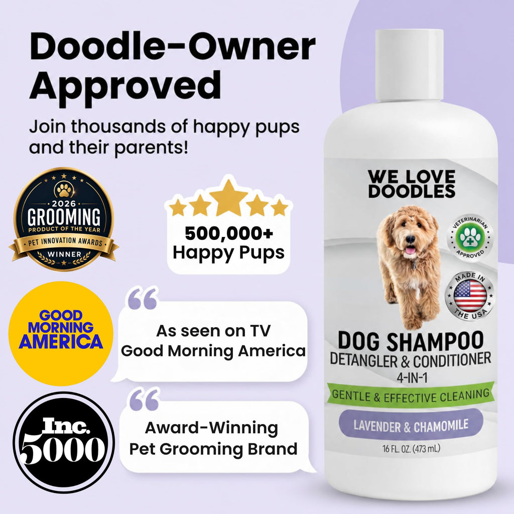 Hypoallergenic Tearless Dog Shampoo, Conditioner & Detangler 16OZ I450