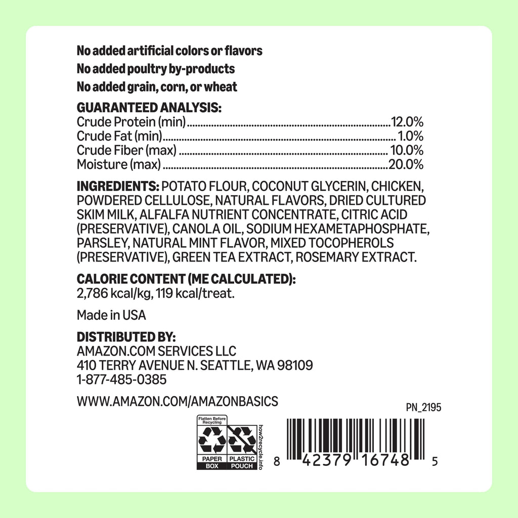 Unflavored Dental Dog Treats, 24 Count I65646