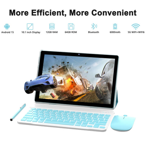 10 Inch Android Tablet 64GB 12GB RAM 6000mAh WiFi-6 V83208