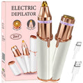 2 in 1 Electric Facial Hair Removal Device with LED Light O536229