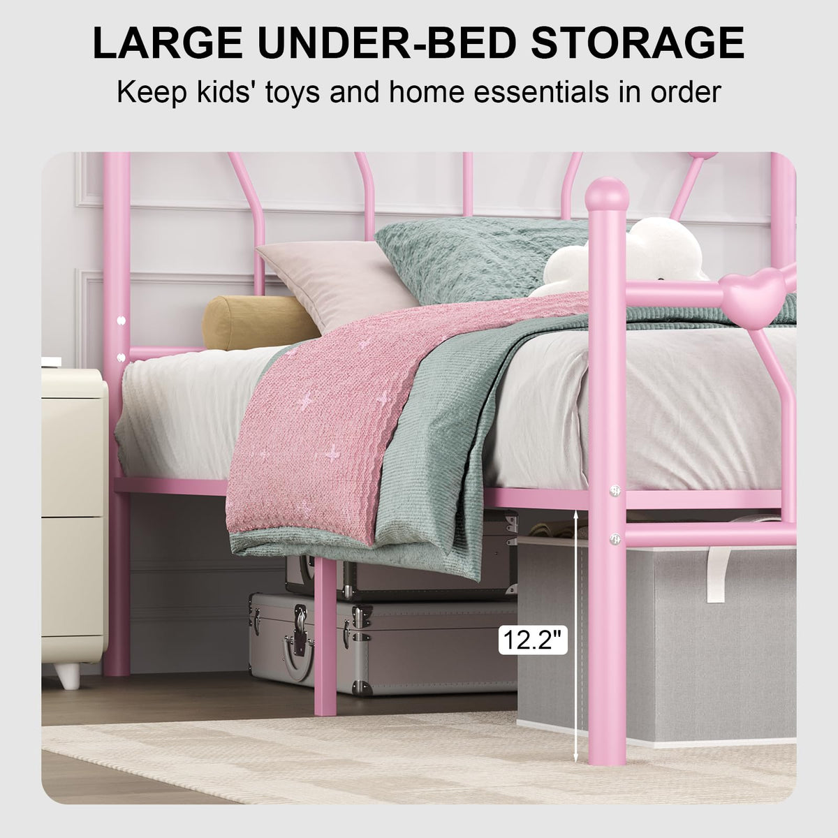Twin Metal Platform Bed A2785