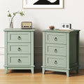 Tall Wooden Nightstand Set of 2 with 3 Drawers L888143