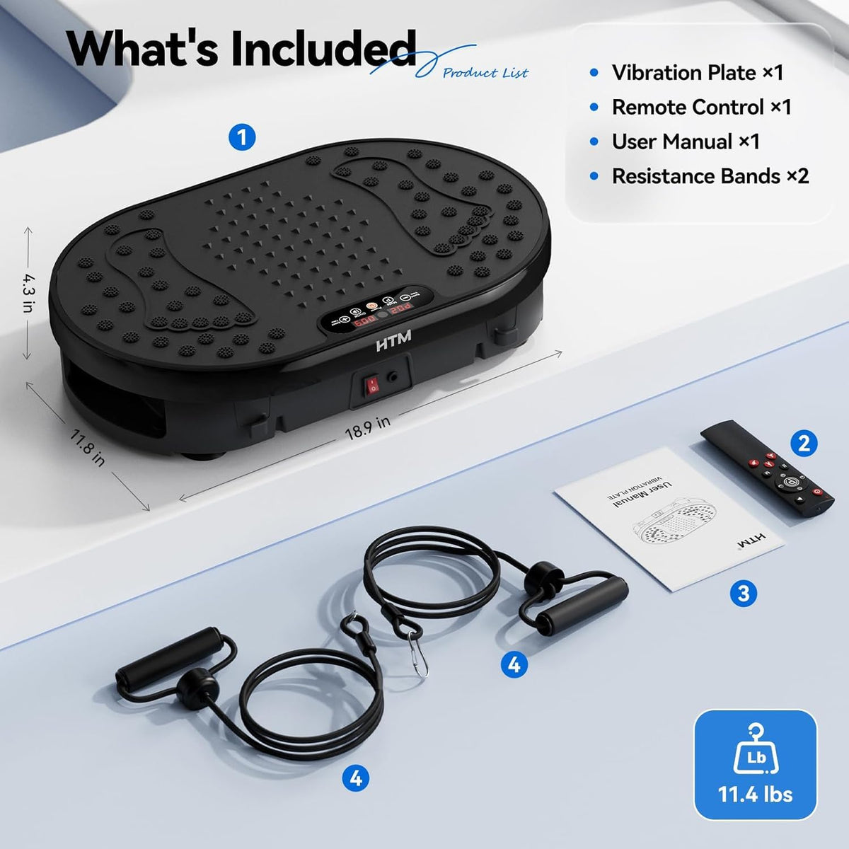 Vibration Plate Exercise Machine with Remote Control C430