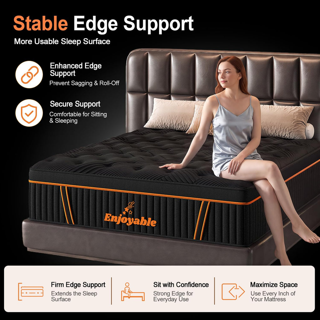 14 Inch Hybrid Full Size Mattress with Memory Foam & Pocket Springs L57664