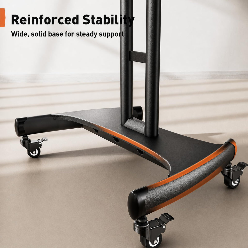 Rolling TV Stand for 32-84 Inch TV, Adjustable Height with Wheels Q662807