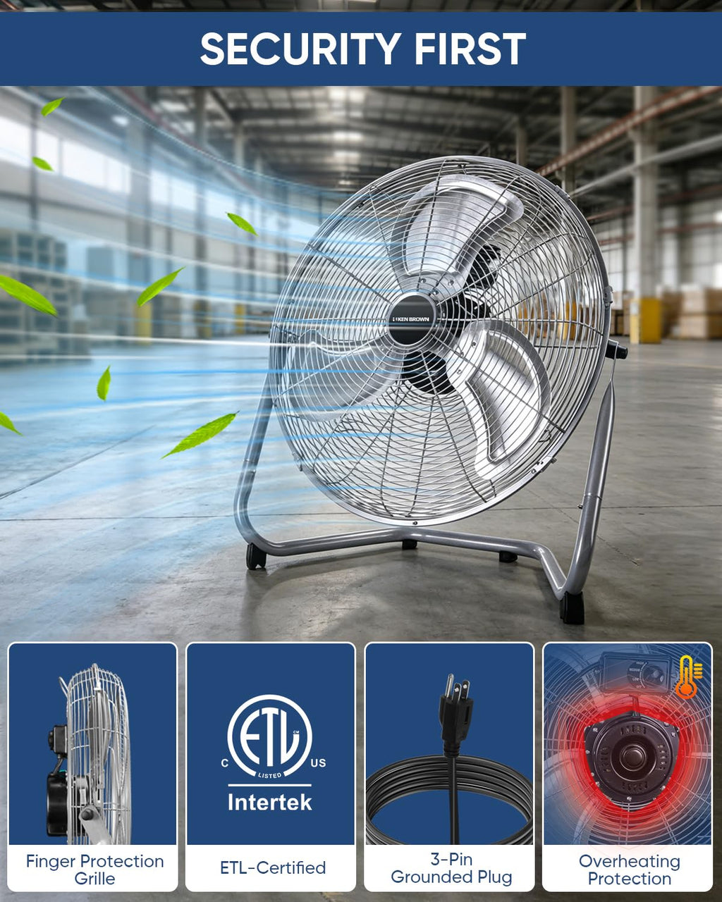 20 Inch 3 Speed Metal Industrial Fan Z61469