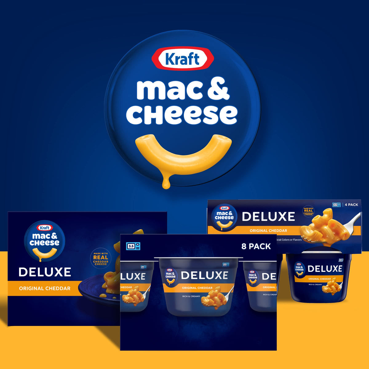 Kraft Mac and Cheese Dinner, 8 Microwaveable Cups, Original, 2.39 oz O187479