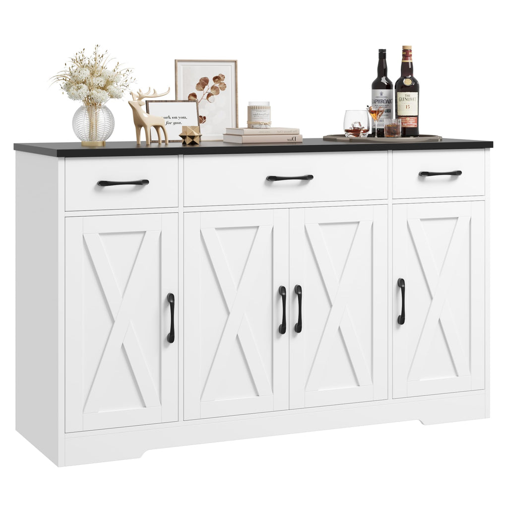 White Kitchen Buffet Sideboard Storage Cabinet Q9000