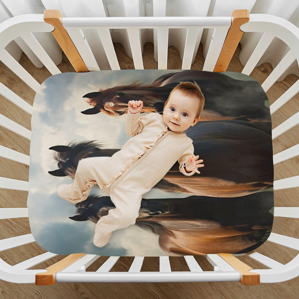 Soft Microfiber Fitted Crib Sheets for Standard Size Baby Mattress I8720