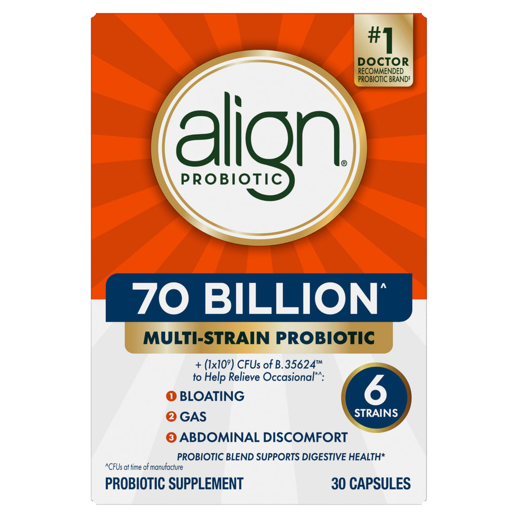 70 Billion CFU 6 Strain Blend Probiotic 30 Capsules D30950