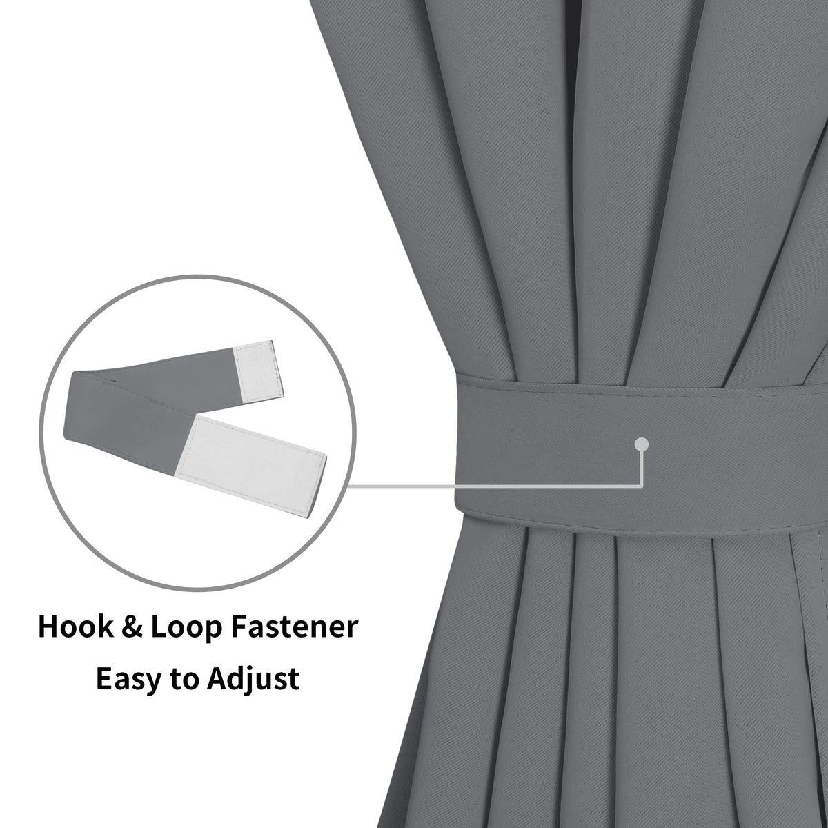 Blackout Door Curtains 1 Panel Gray Z9455