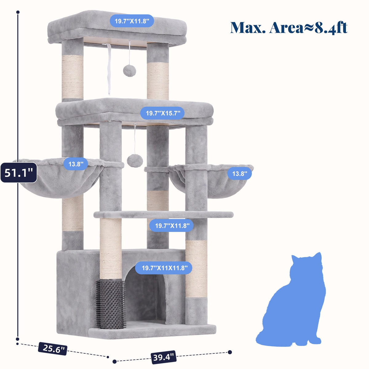 Cat Tree Tower with Extra Large Platform U59906