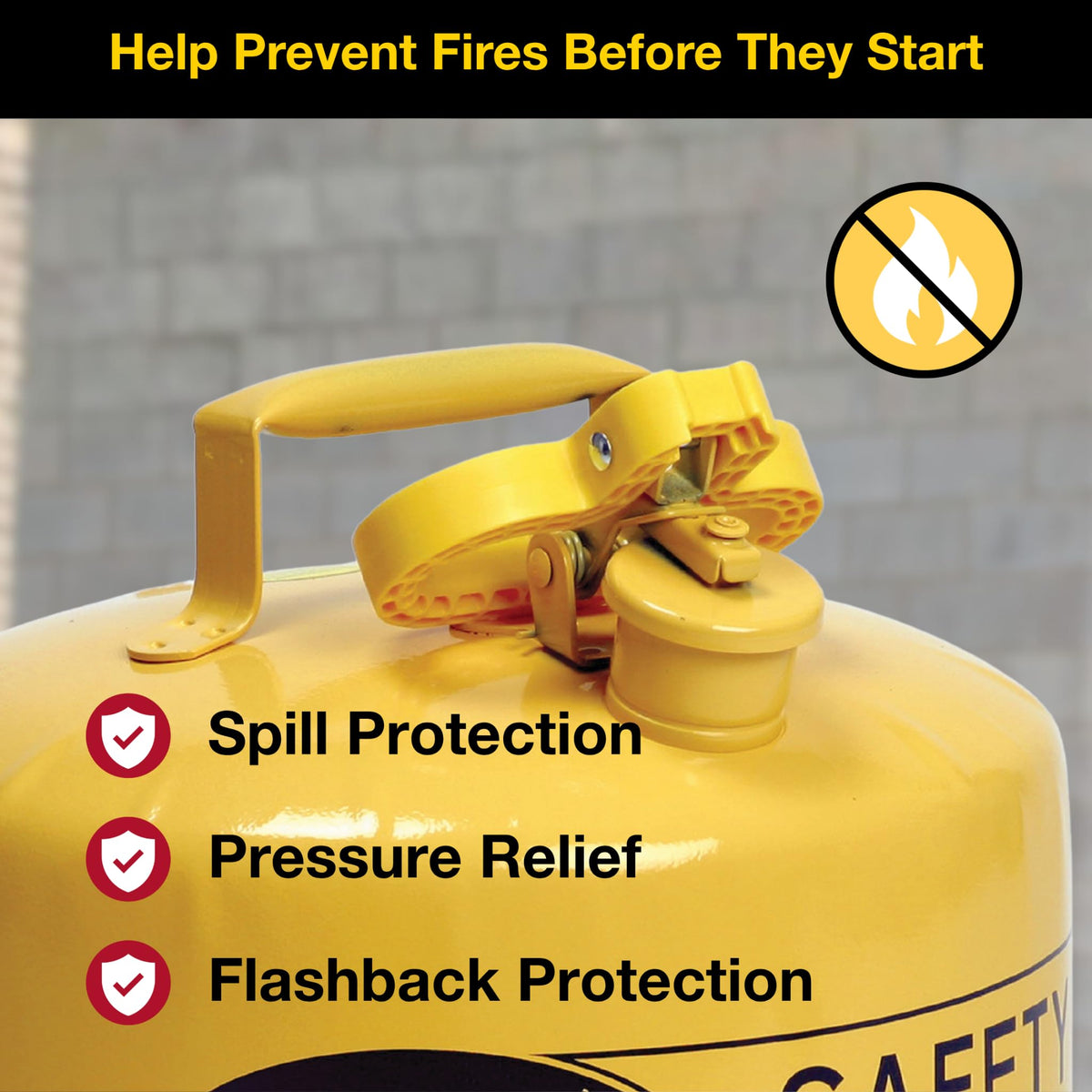 5 Gallon Type I Yellow Safety Gas Can A436102