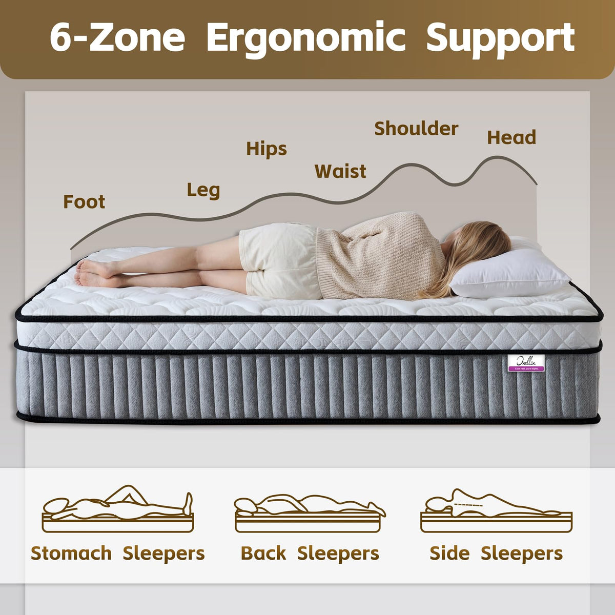 Full Size 12 Inch Hybrid Mattress A34738