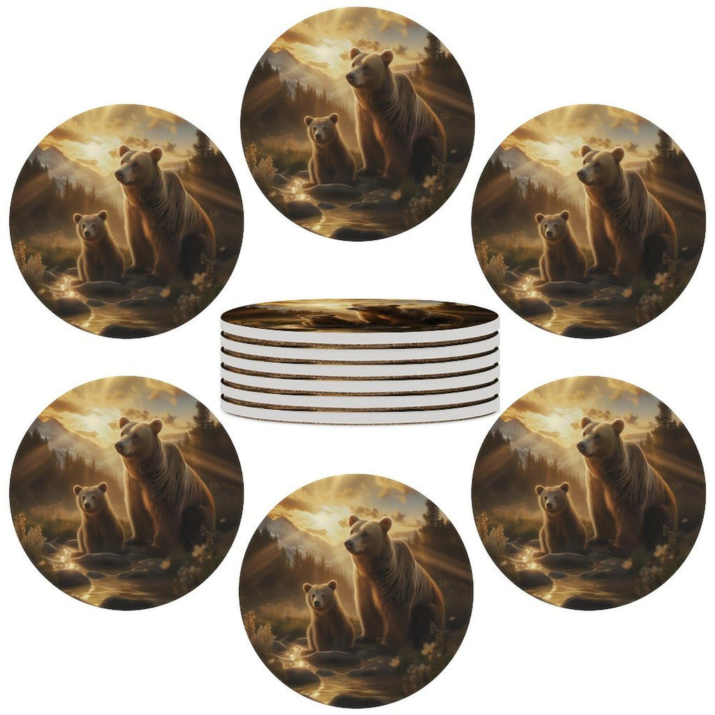 Black Bear Ceramic Coasters Set of 4 E9904