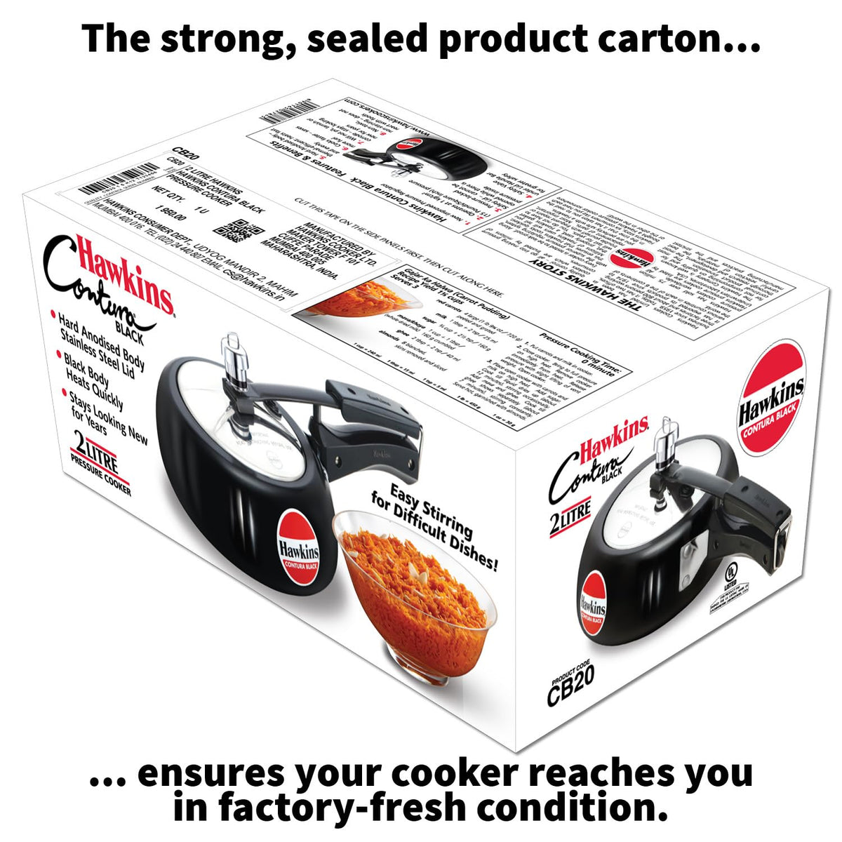 Hard Anodised 2-Liter Pressure Cooker I69770