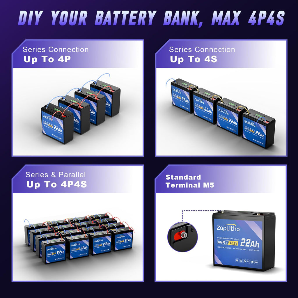 12V 22Ah LiFePO4 Lithium Battery F9300