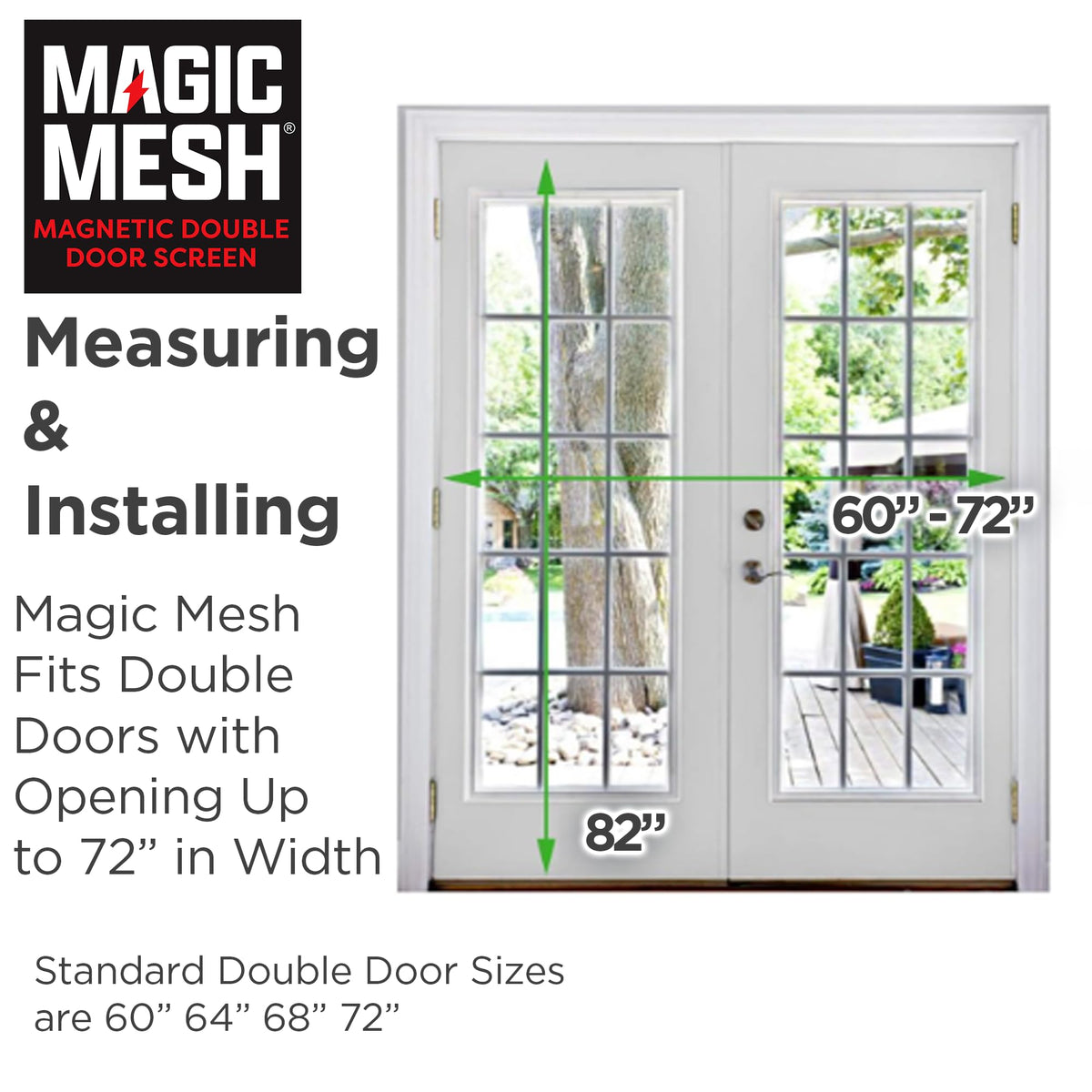 Hands Free Magnetic Screen Door 75 in x 83 in N248