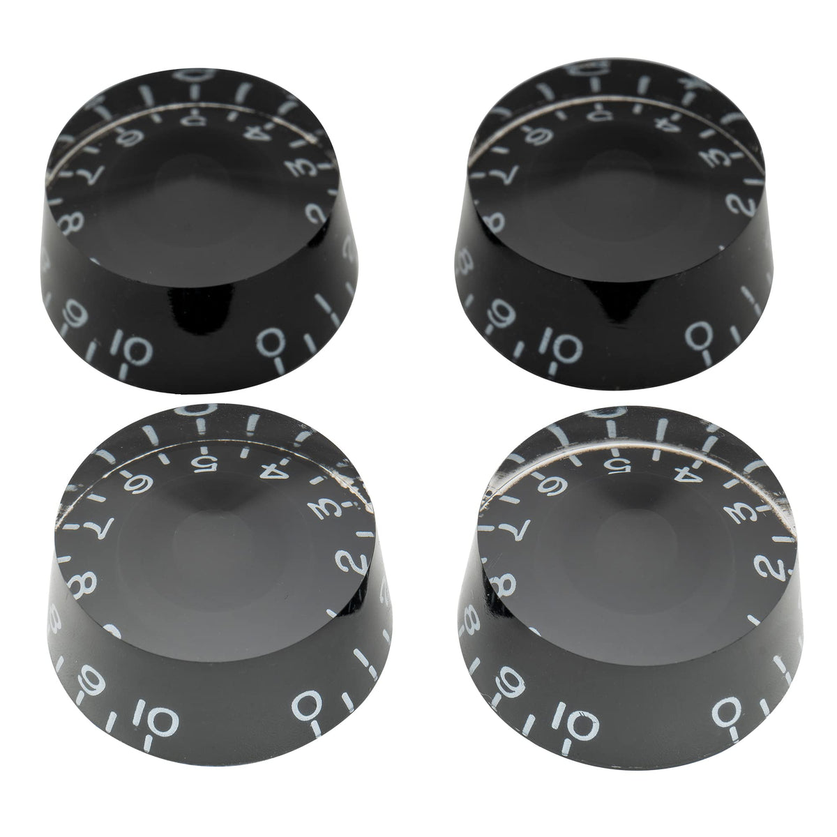Black 4Pcs Guitar Knobs A430