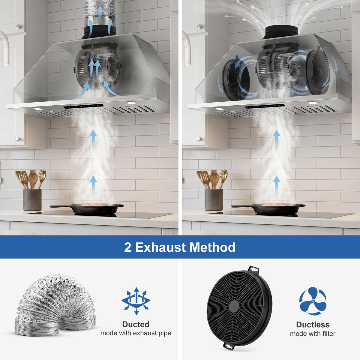 36-Inch 1200 CFM Built-in Range Hood Insert G719