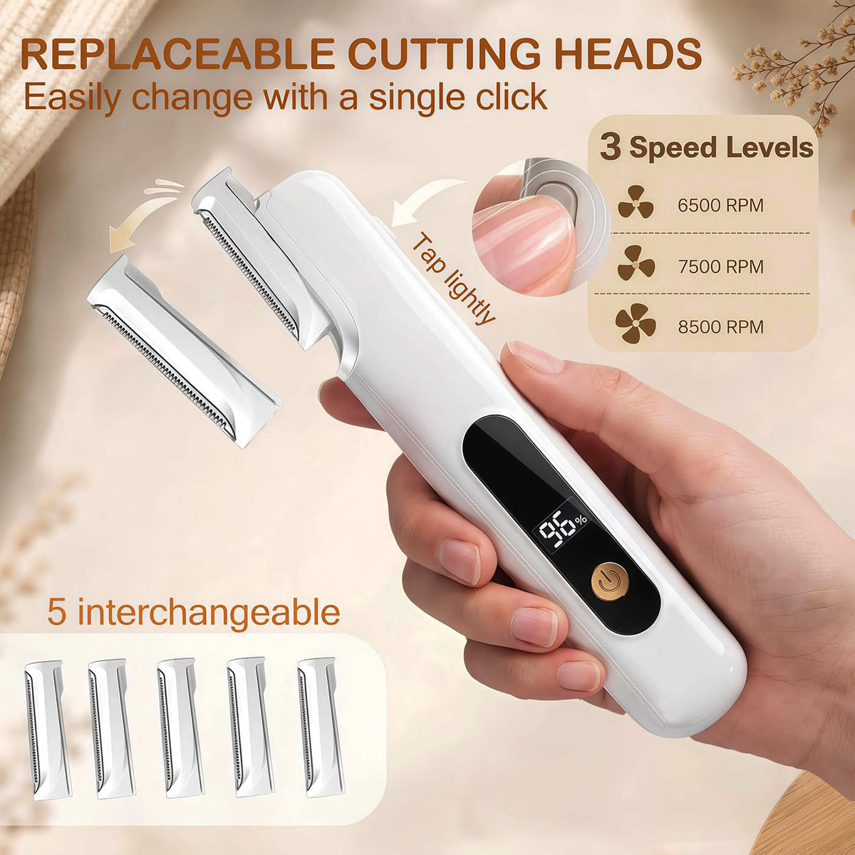 Sonic Dermaplane Razor with 5 Refill Blades K234103