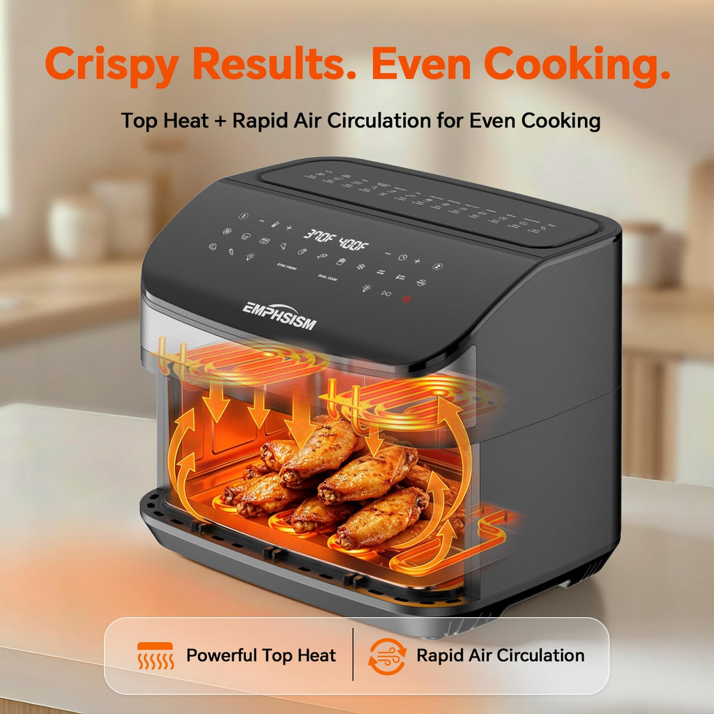 12QT Dual Zone Air Fryer with Viewing Window H865