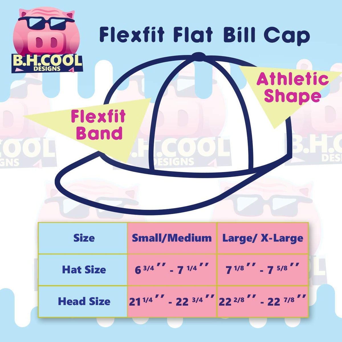 Flat Bill Fitted Hat L5261