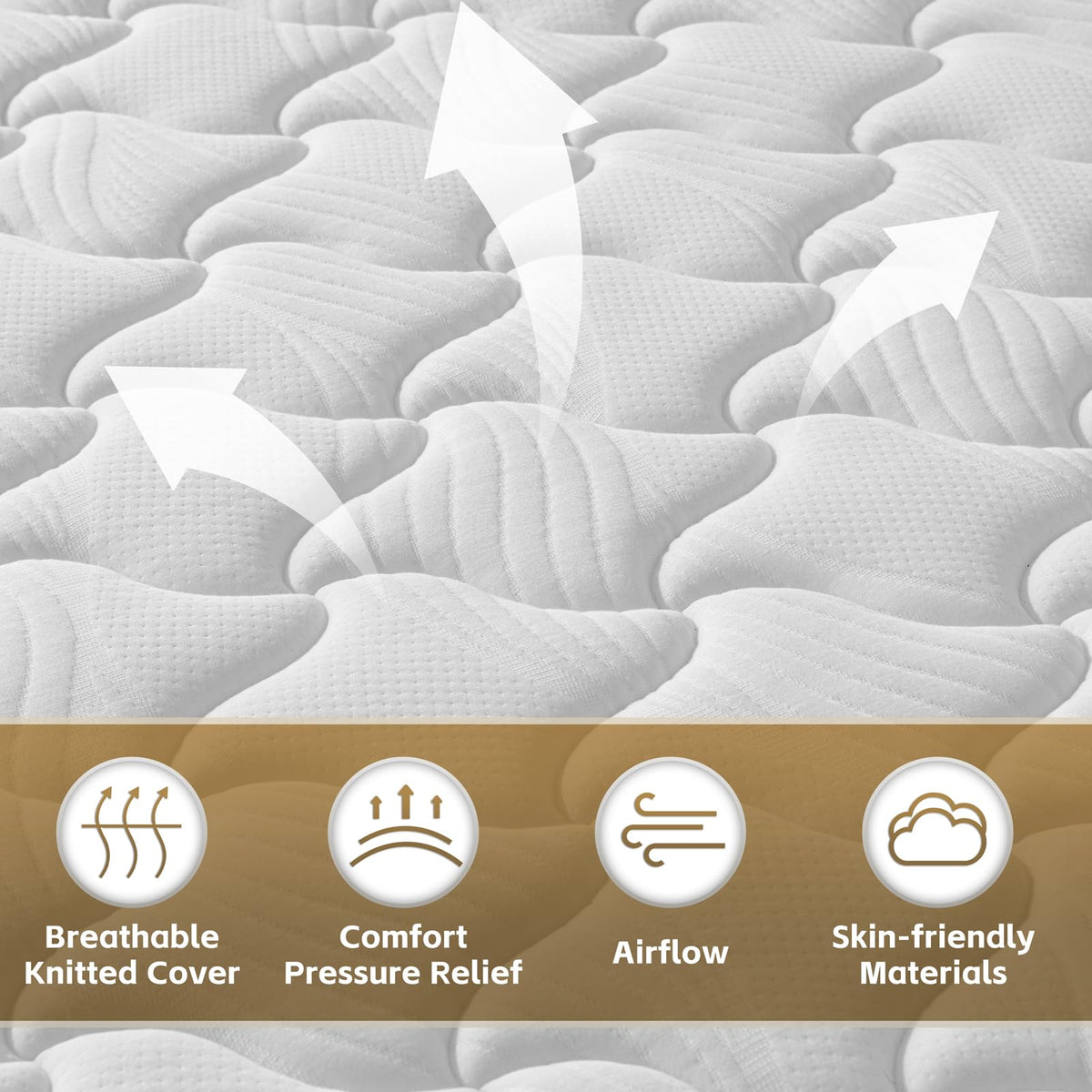 Full Size 12 Inch Hybrid Mattress A34738