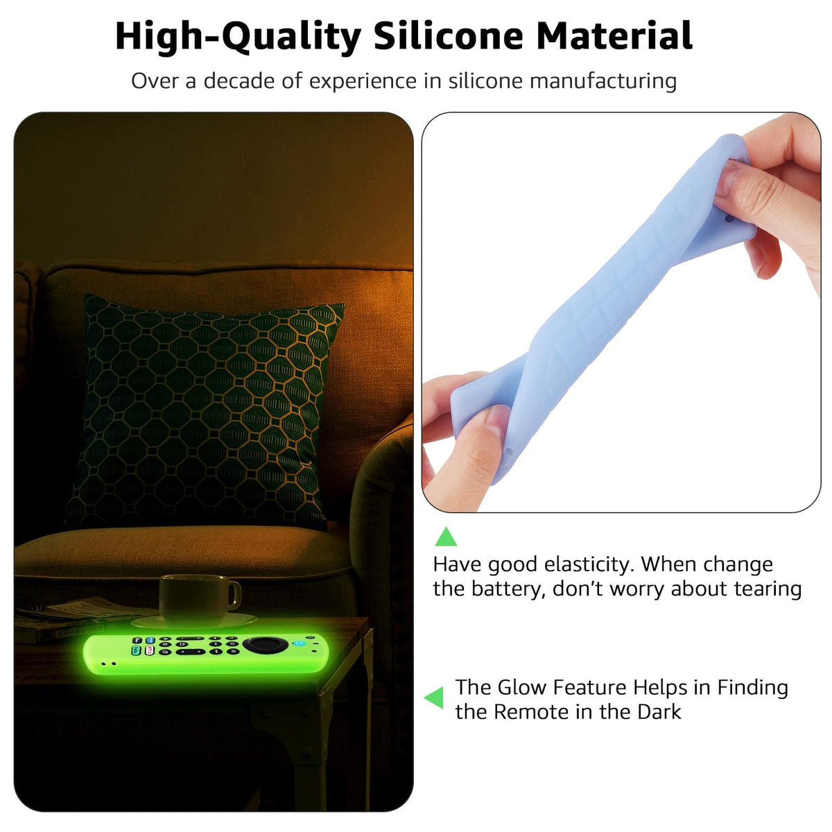 Silicone Remote Cover Glow in The Dark with Lanyard S186