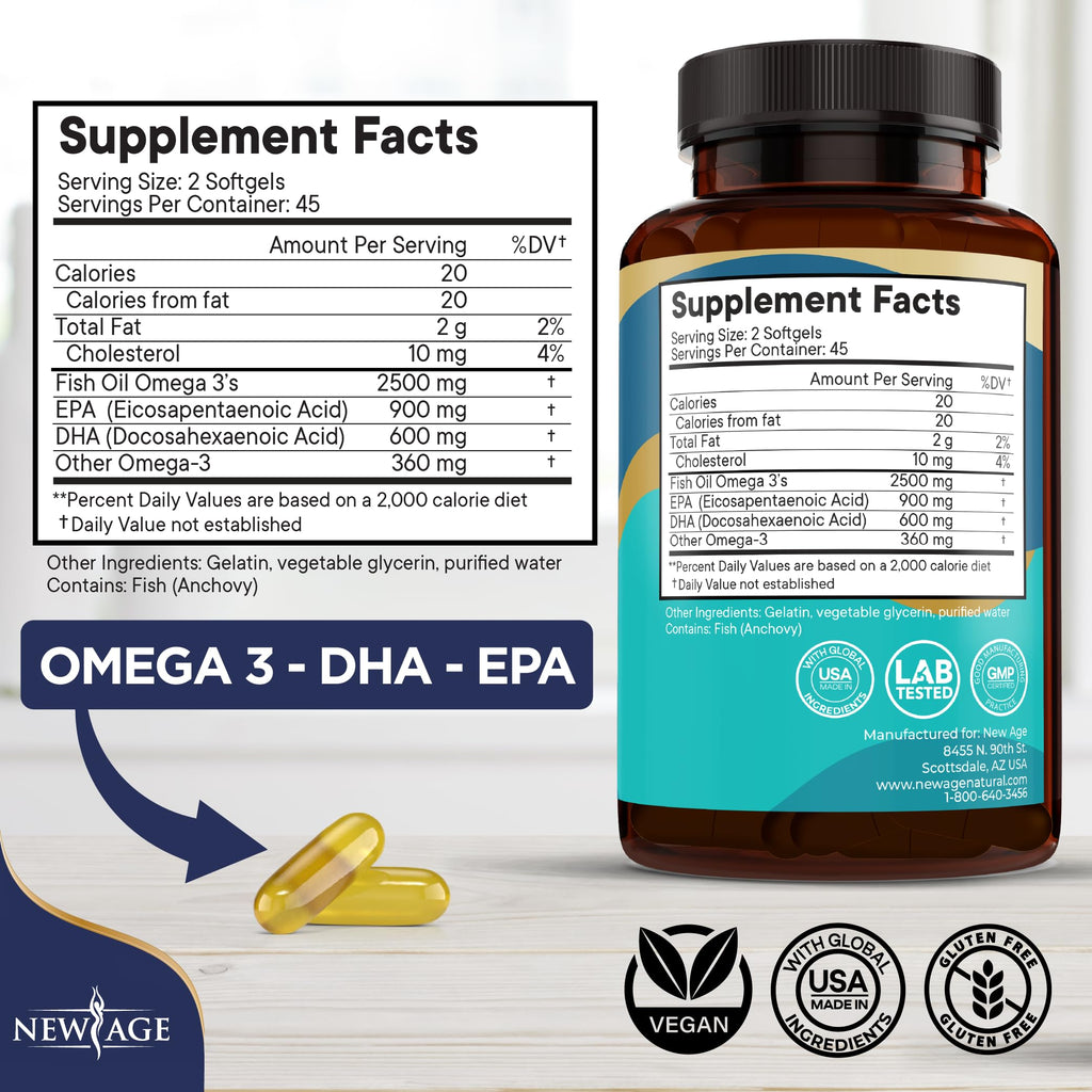 Omega 3 Fish Oil 2500mg Softgels Z418