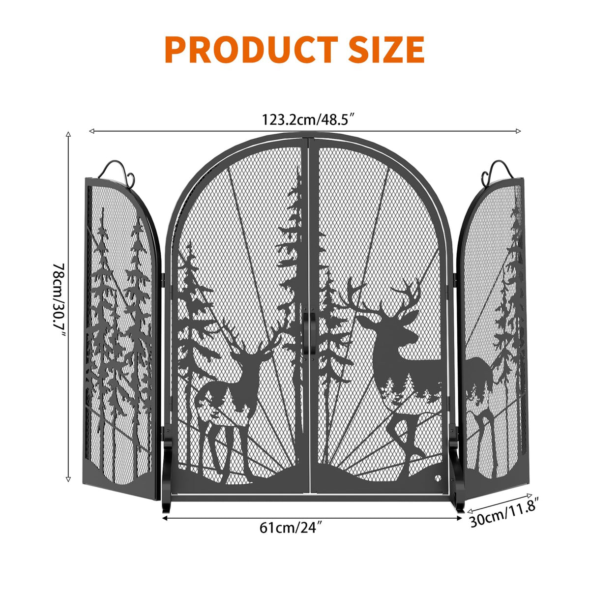 Fireplace Screen with Doors L7704