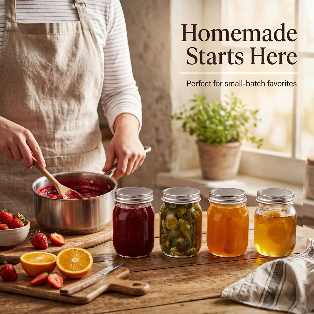 16 oz Clear Glass Mason Jars with Lids C145327
