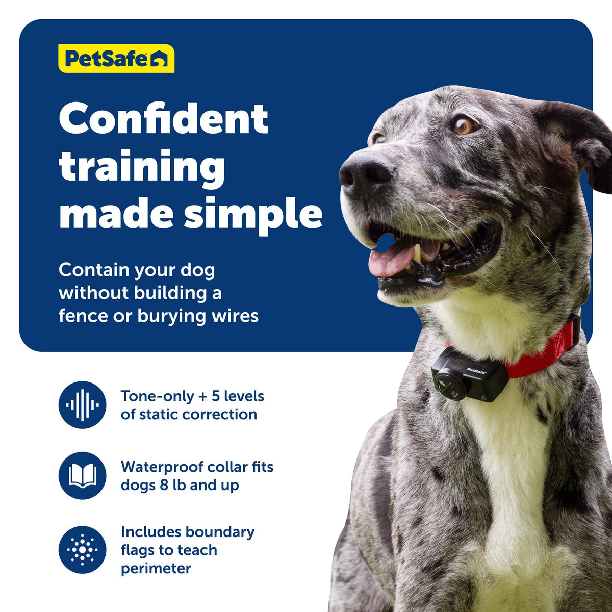Wireless Pet Containment System, 2 Dogs, Up to 1/2 Acre O95385