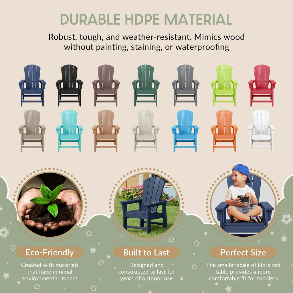 Navy Blue HDPE Adirondack Chair Z961078