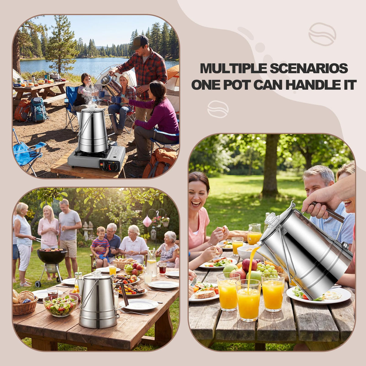 28 Cup Stainless Steel Percolator Coffee Pot Q815807
