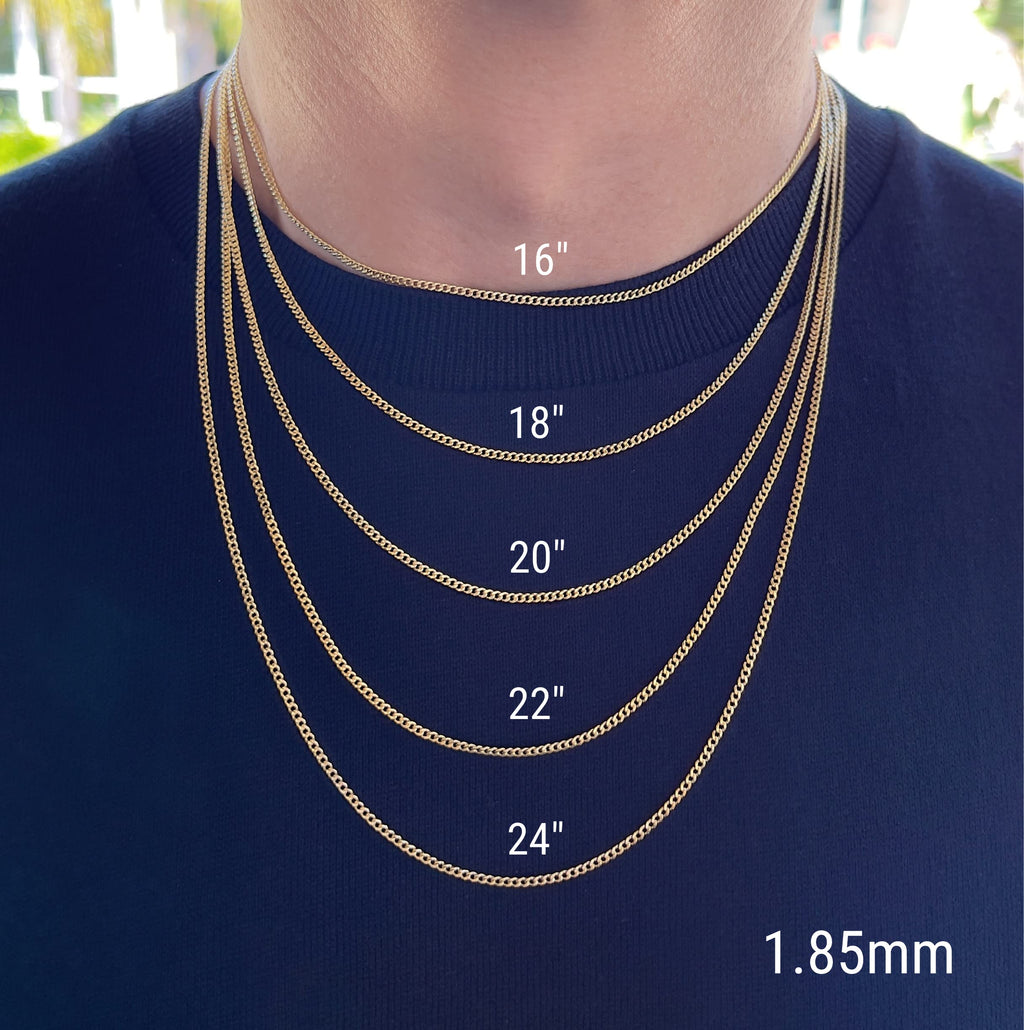 14K Yellow Gold Cuban Chain Necklace I624902
