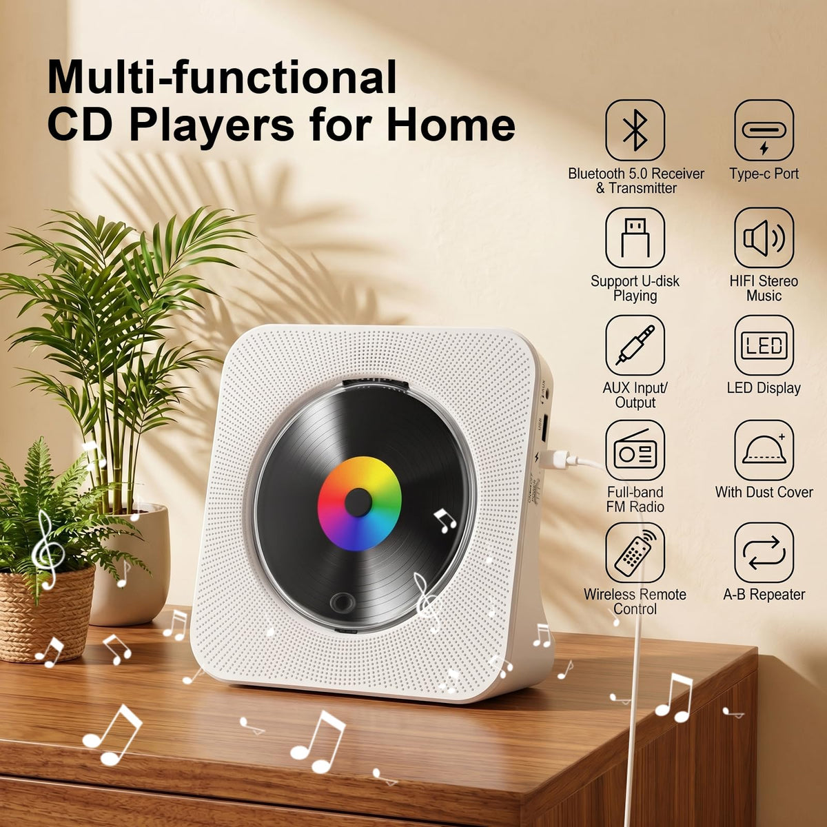 Portable Bluetooth CD Player B713