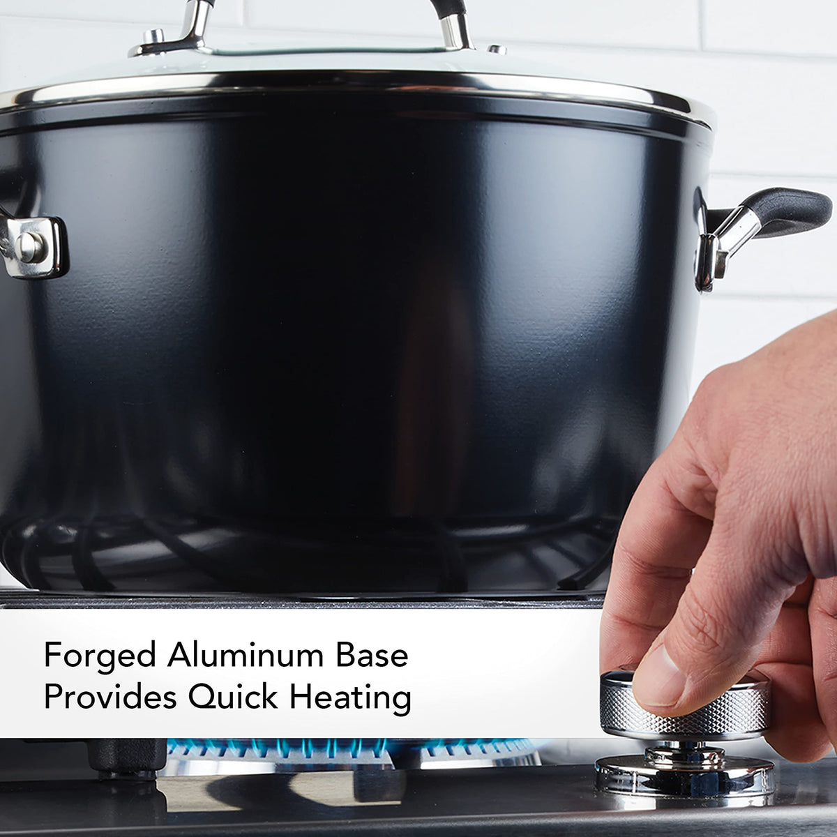 Hard Anodized Nonstick 8-Quart Stock Pot with Lid O76795