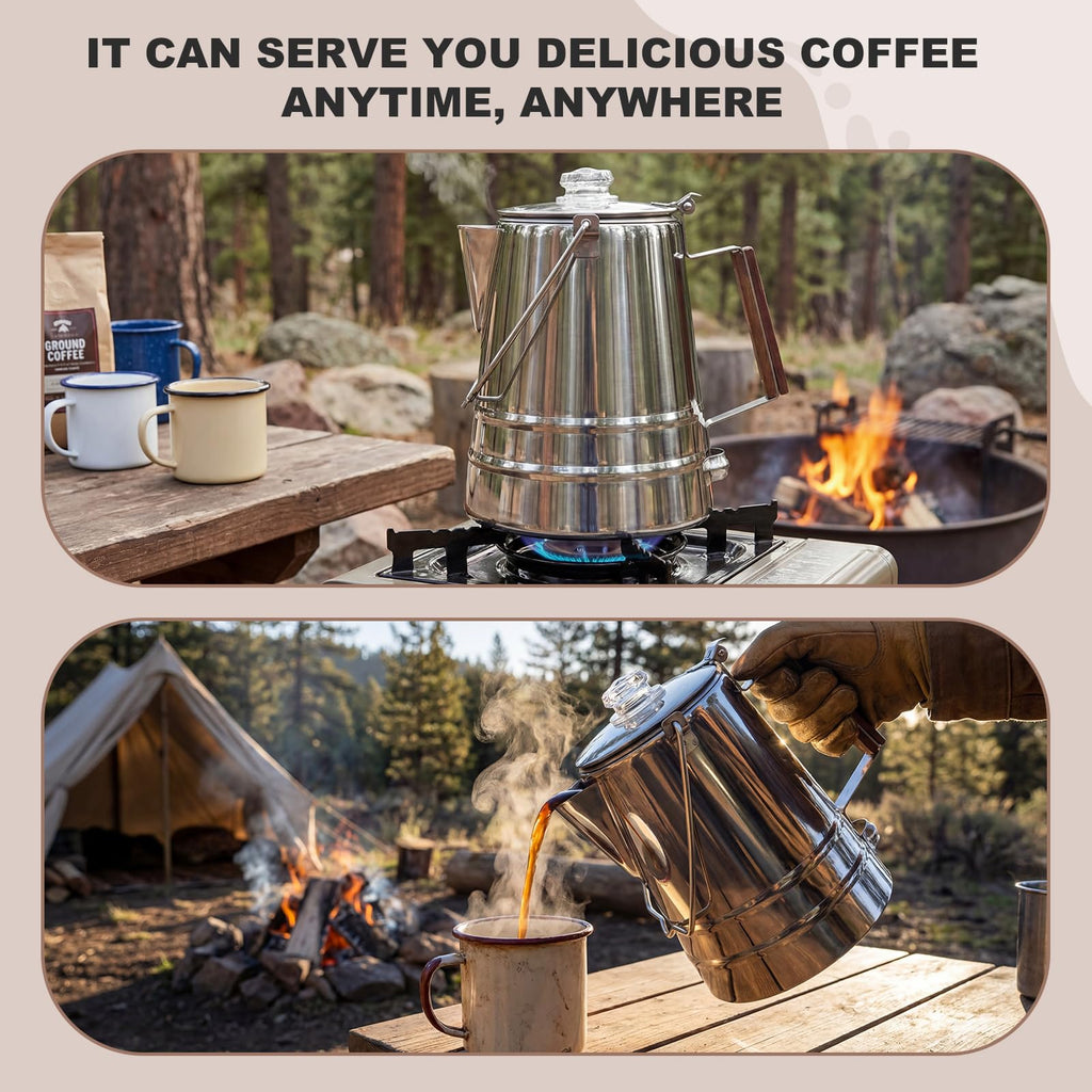 28 Cup Stainless Steel Percolator Coffee Pot Q815807