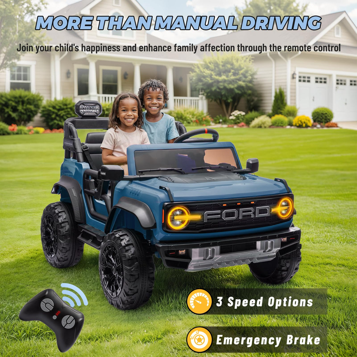 2 Seater 24V Electric Ride On Truck with Remote Control E696