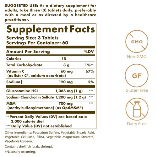 180 Tablets Glucosamine Chondroitin MSM T503