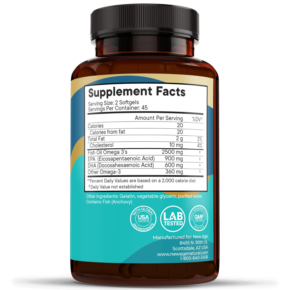 Omega 3 Fish Oil 2500mg Softgels Z418