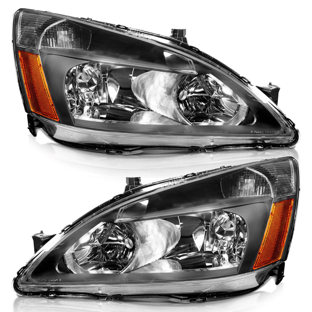 Black Headlight Assembly Left+Right K269