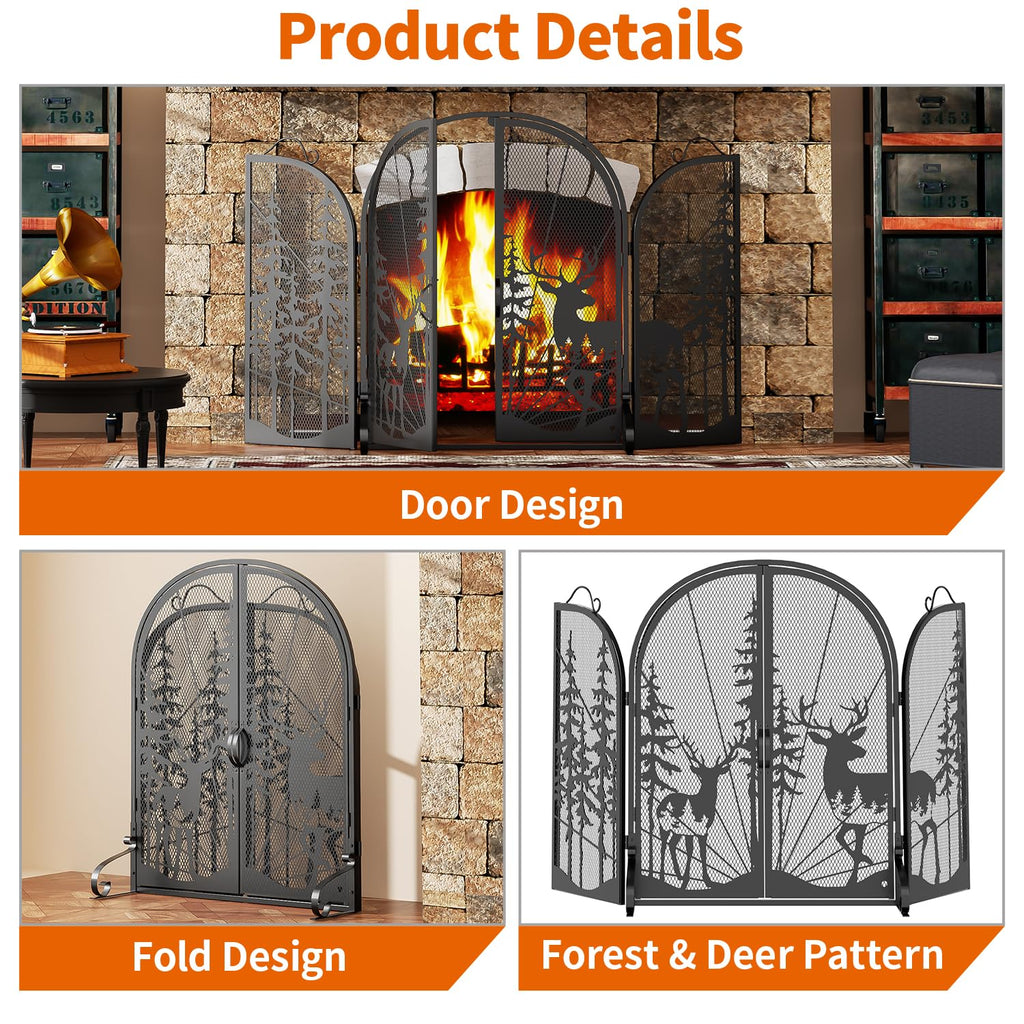 Fireplace Screen with Doors L7704