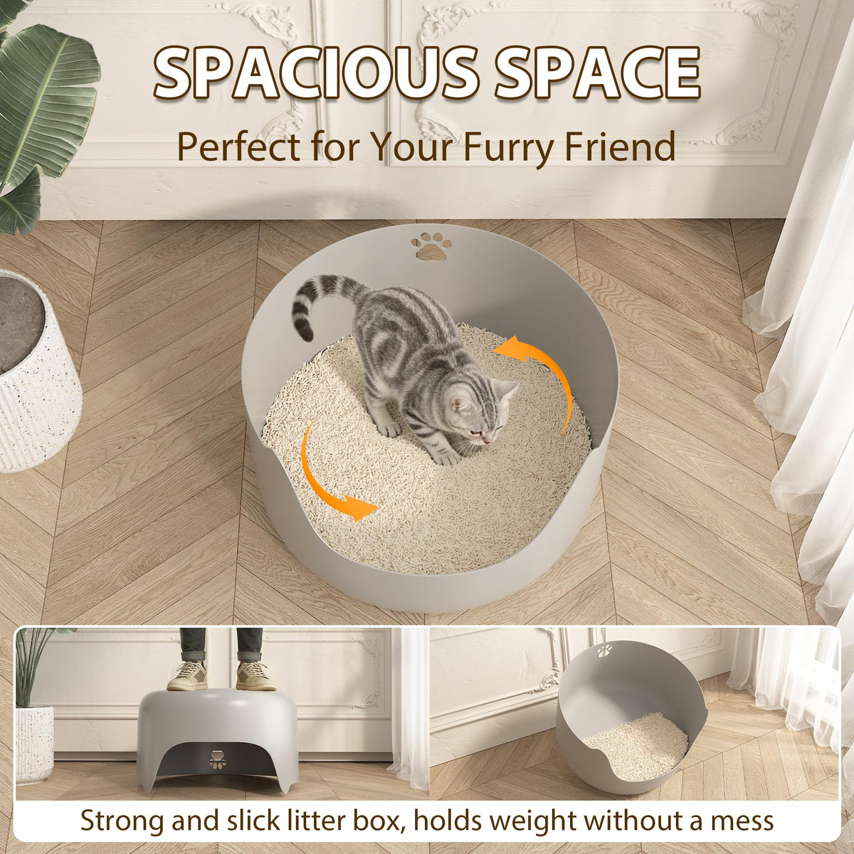 Large Low Entry Plastic Litter Pan I312
