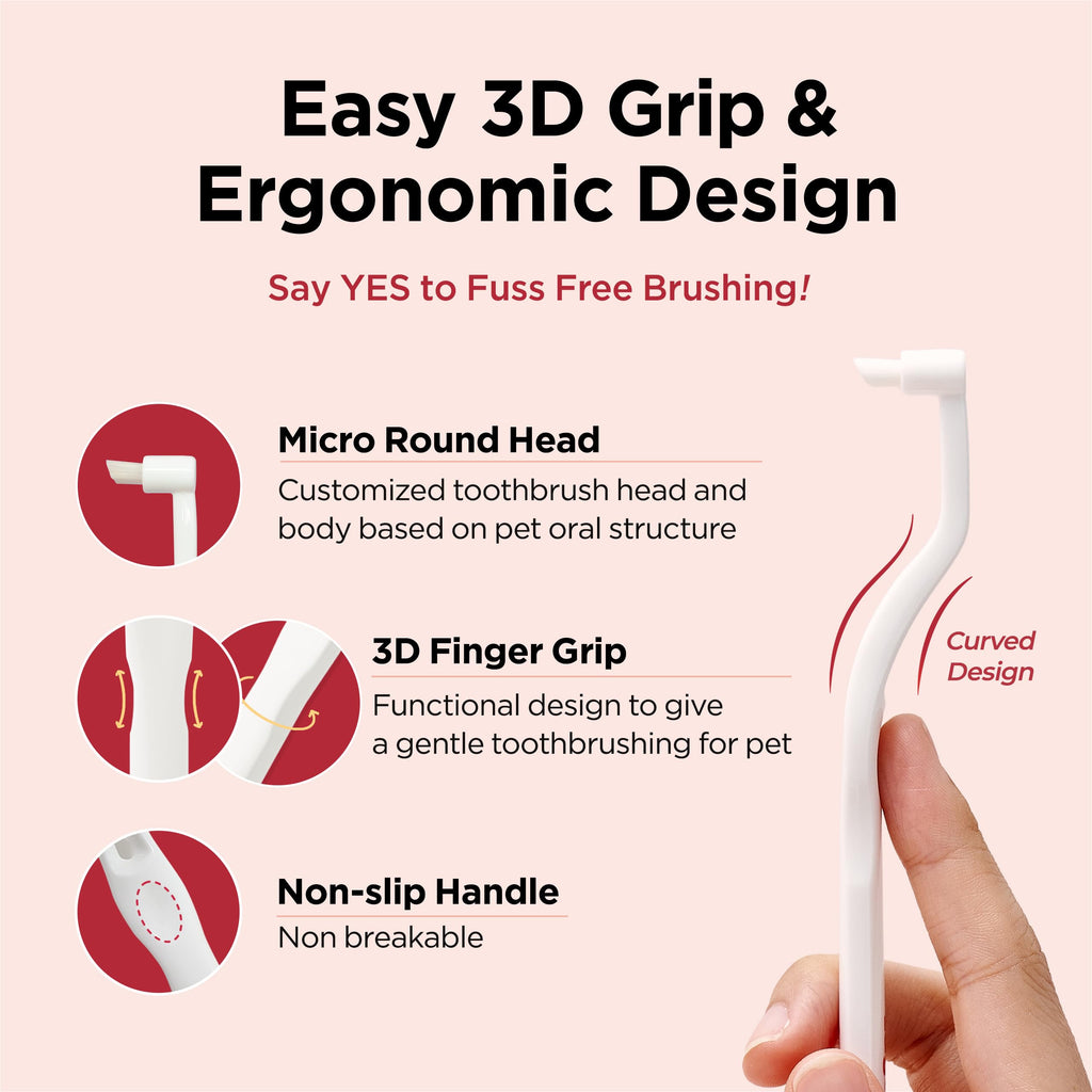 Micro Round Head Dog and Cat Toothbrush V7665