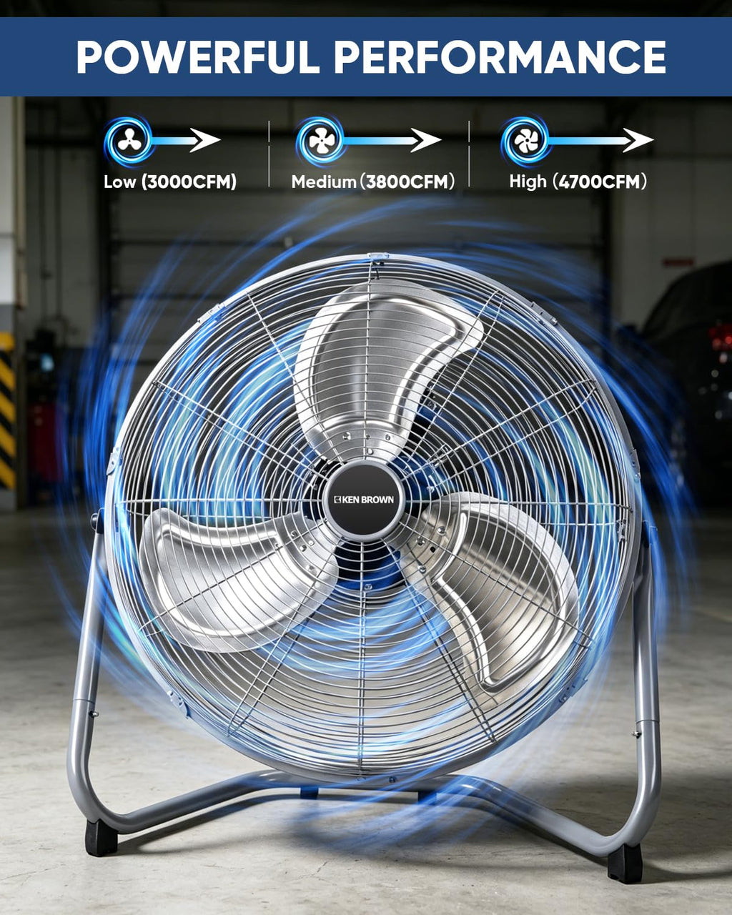20 Inch 3 Speed Metal Industrial Fan Z61469