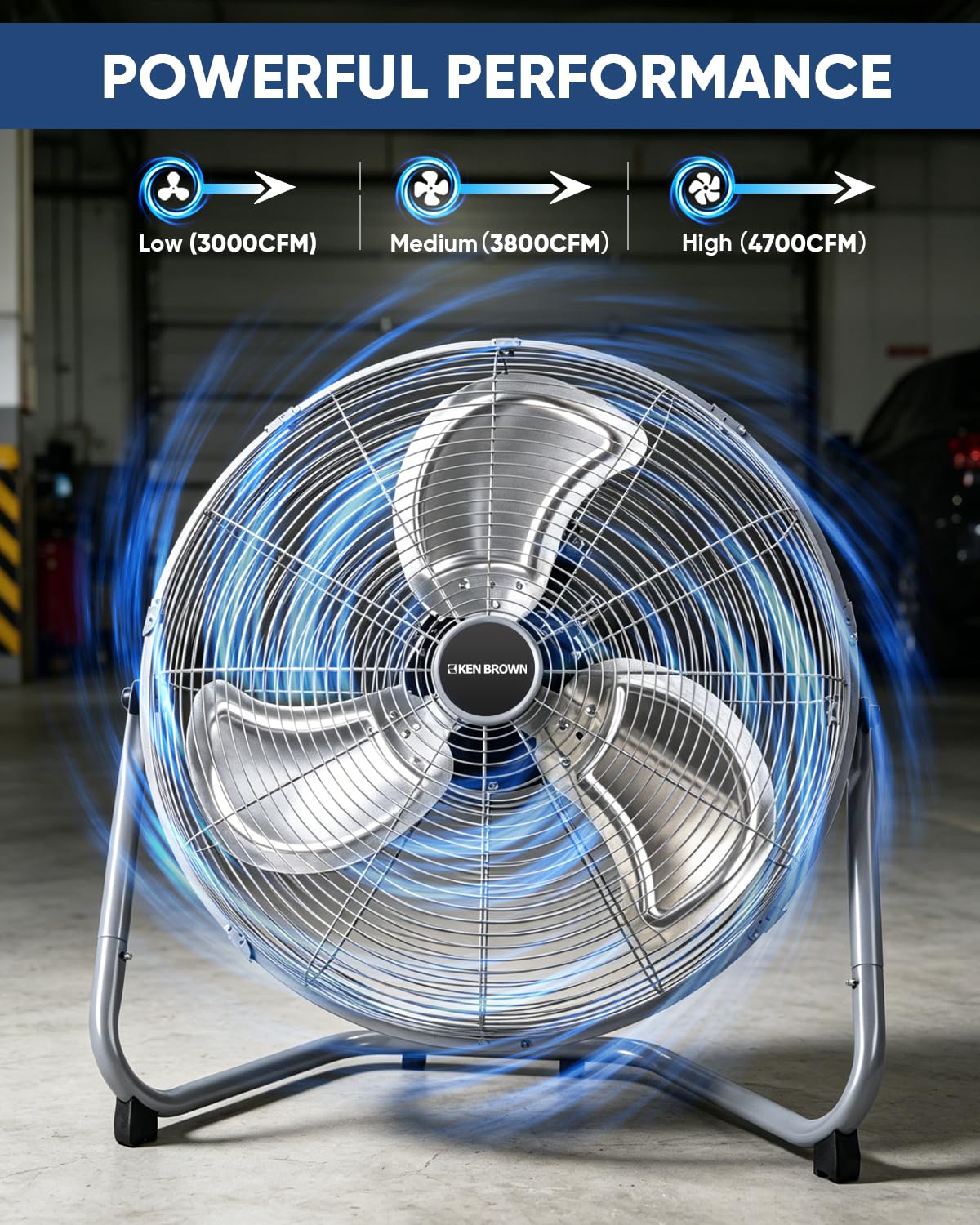 20 Inch 3 Speed Metal Industrial Fan Z61469