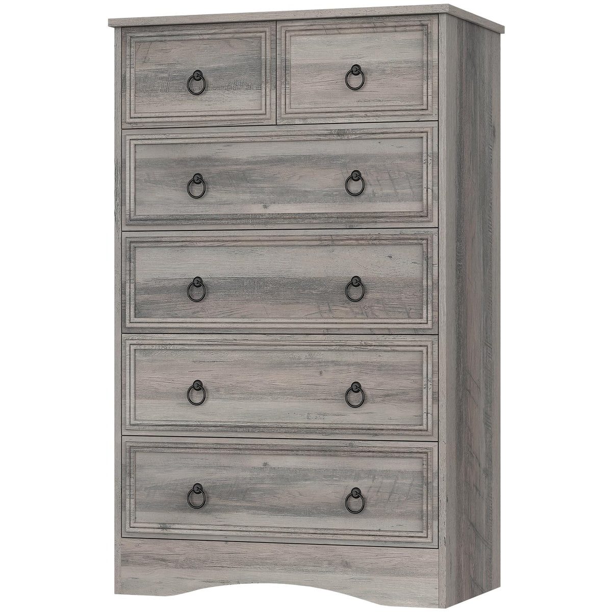 48'' Tall Grey 6 Drawer Dresser F392